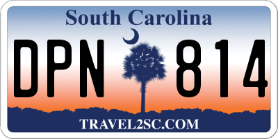 SC license plate DPN814