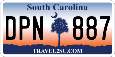 SC license plate DPN887
