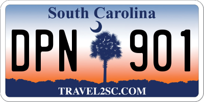 SC license plate DPN901