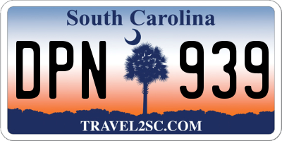 SC license plate DPN939