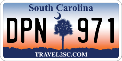 SC license plate DPN971