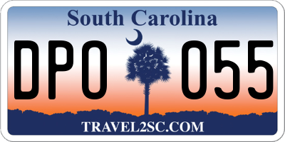 SC license plate DPO055
