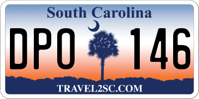 SC license plate DPO146
