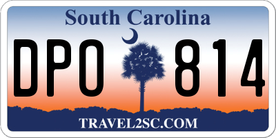 SC license plate DPO814
