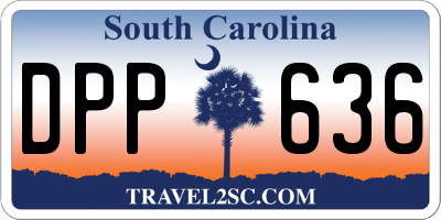 SC license plate DPP636