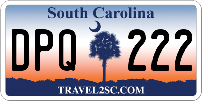 SC license plate DPQ222