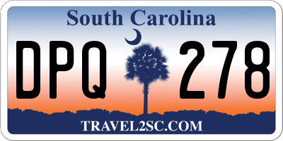 SC license plate DPQ278