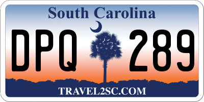 SC license plate DPQ289