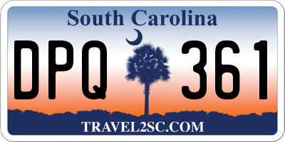 SC license plate DPQ361