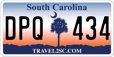 SC license plate DPQ434