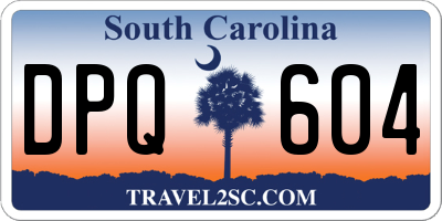 SC license plate DPQ604
