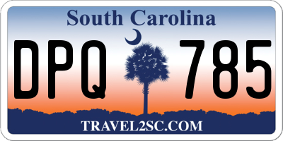 SC license plate DPQ785
