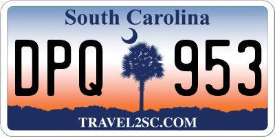 SC license plate DPQ953
