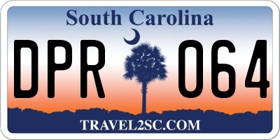 SC license plate DPR064