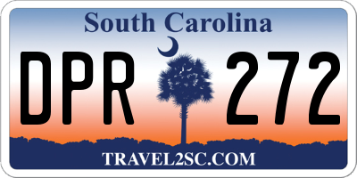 SC license plate DPR272