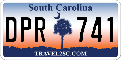 SC license plate DPR741