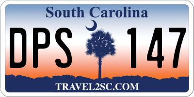 SC license plate DPS147