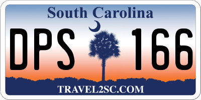 SC license plate DPS166