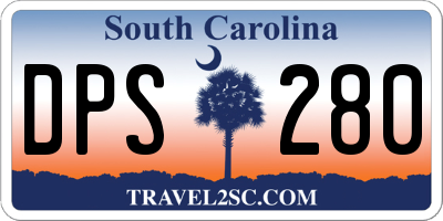 SC license plate DPS280