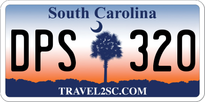 SC license plate DPS320