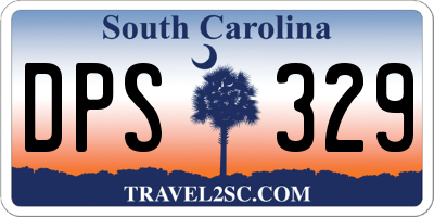 SC license plate DPS329