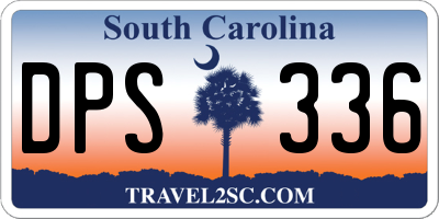 SC license plate DPS336