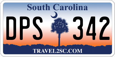 SC license plate DPS342