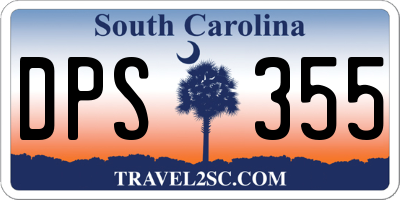 SC license plate DPS355