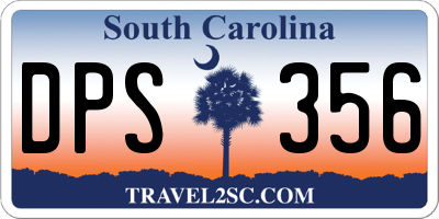 SC license plate DPS356