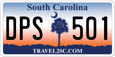 SC license plate DPS501