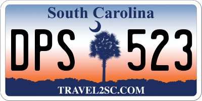 SC license plate DPS523