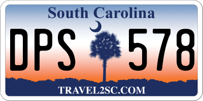 SC license plate DPS578
