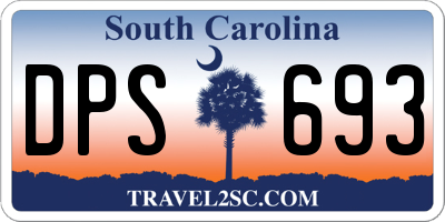 SC license plate DPS693