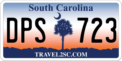 SC license plate DPS723