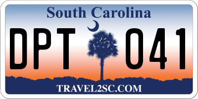 SC license plate DPT041