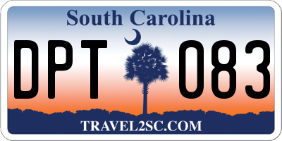 SC license plate DPT083