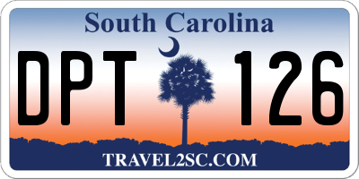 SC license plate DPT126
