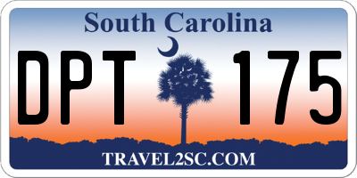 SC license plate DPT175