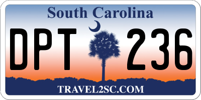 SC license plate DPT236