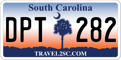 SC license plate DPT282