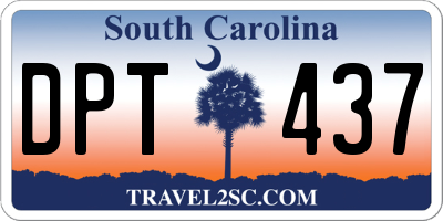 SC license plate DPT437