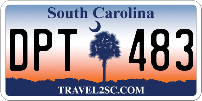 SC license plate DPT483