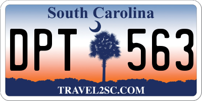 SC license plate DPT563
