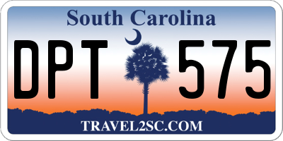 SC license plate DPT575