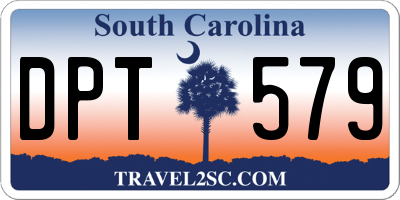 SC license plate DPT579