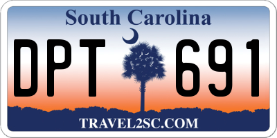 SC license plate DPT691