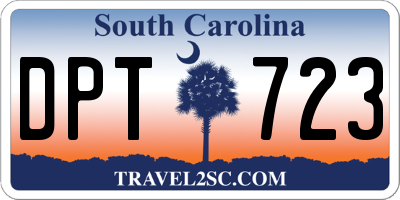SC license plate DPT723