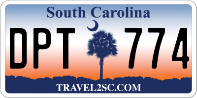SC license plate DPT774