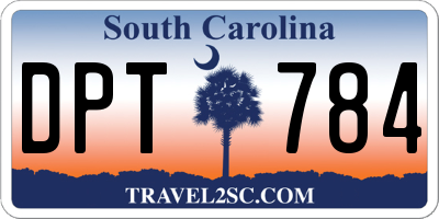 SC license plate DPT784
