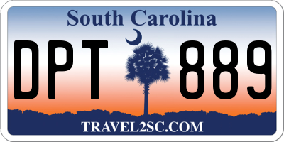 SC license plate DPT889
